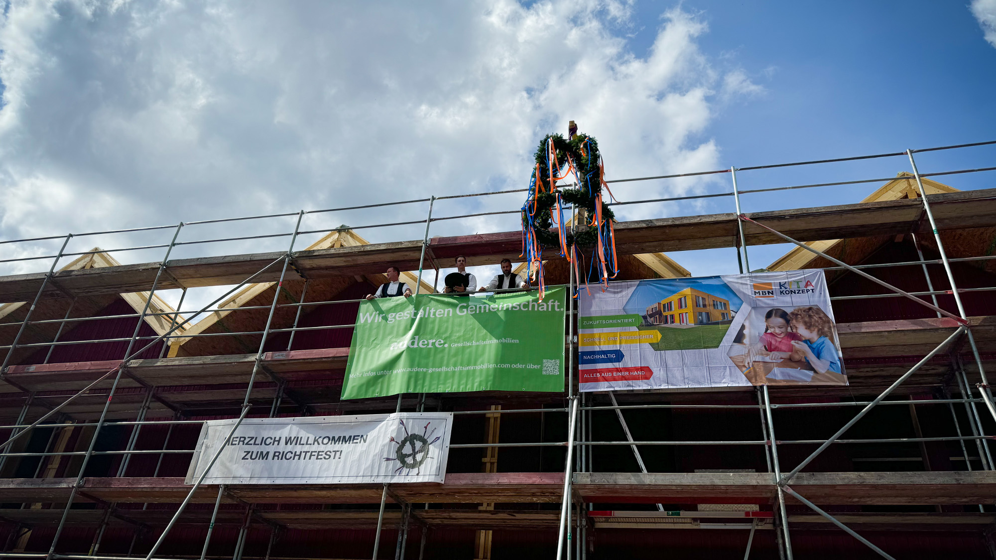 Neue AUDERE-KiTa in Munster feiert Richtfest