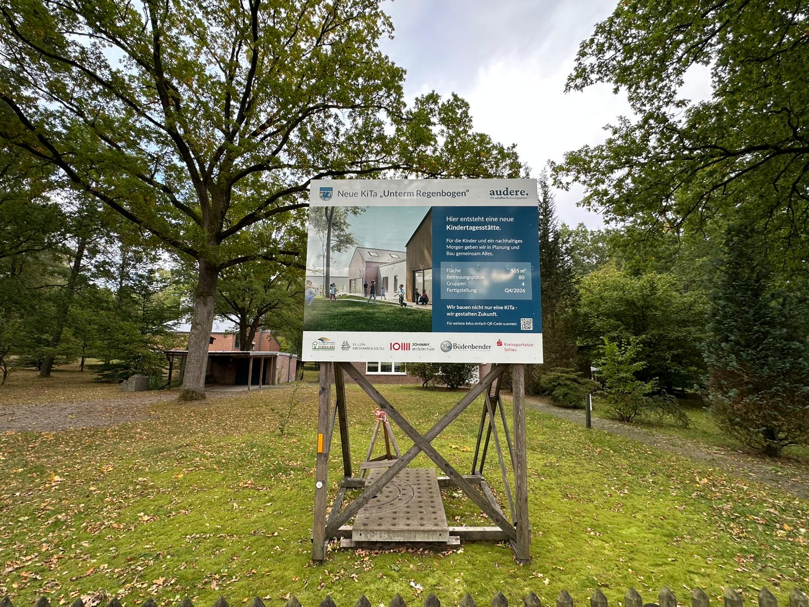 Neue KiTa in Munster-Breloh: Projektvorstellung und Einweihung Bauschild